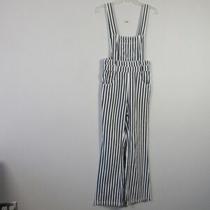 Ochirly Striped Overalls Jumpsuit Women S Black White Wide Leg Goth Grunge 512